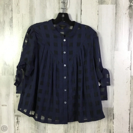 Blouse Short Sleeve By Current Air In Navy, Size: S