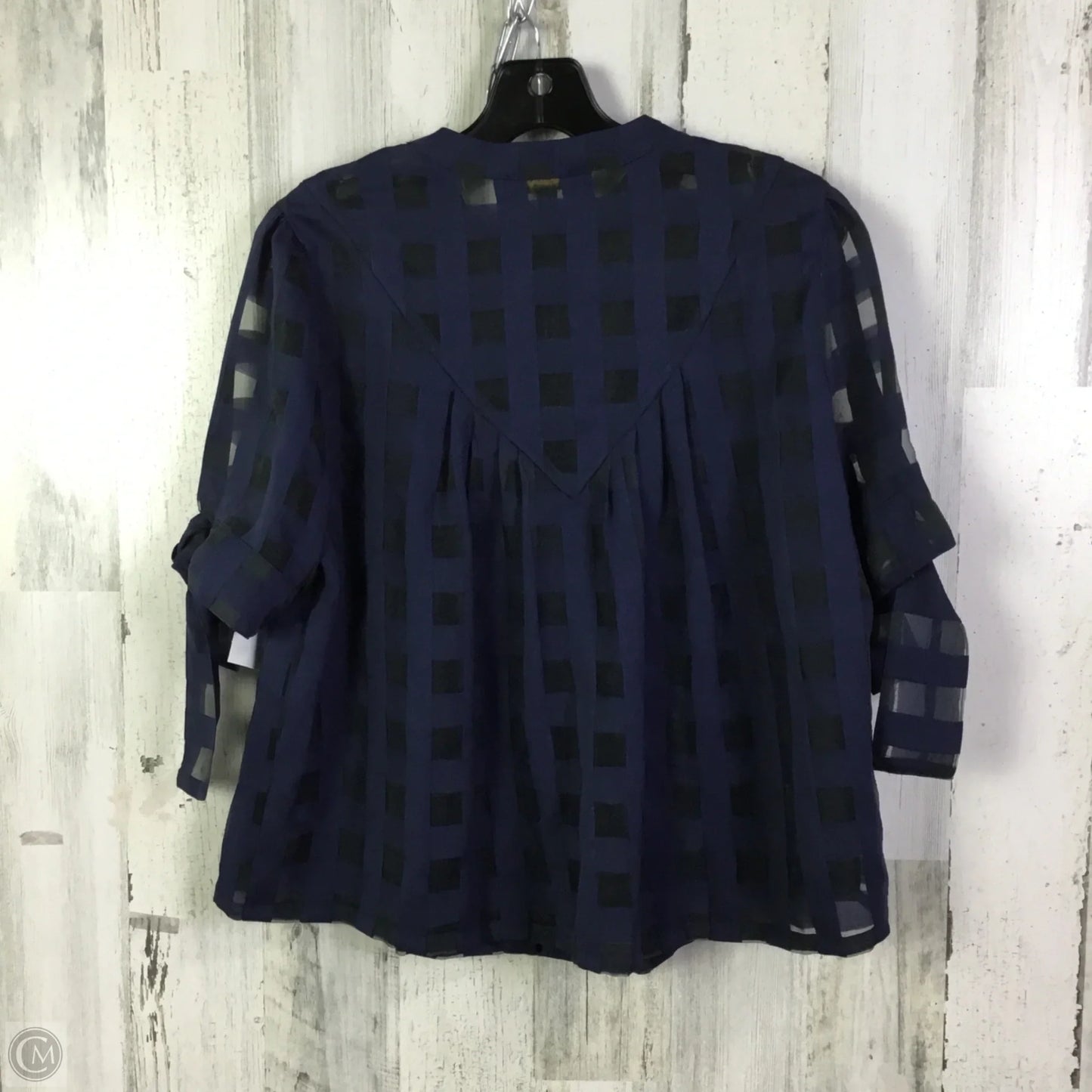 Blouse Short Sleeve By Current Air In Navy, Size: S