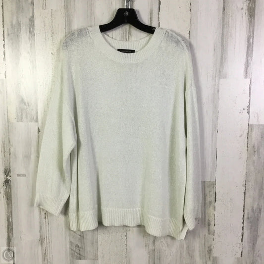 Sweater By Ann Taylor In White, Size: Xl