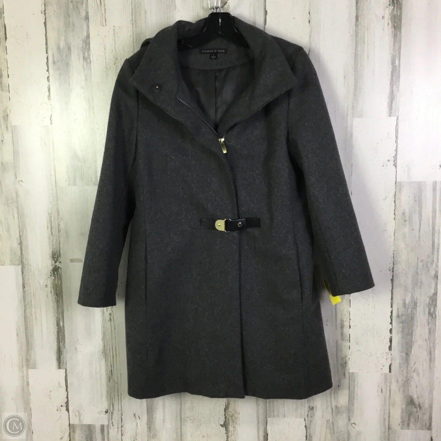 Coat Wool By Preston And New York In Grey, Size: S