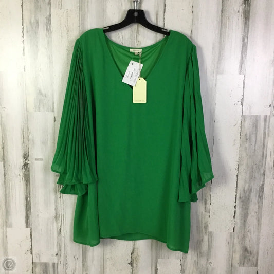 Top Long Sleeve By Jodifl In Green, Size: 2x