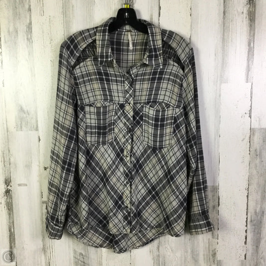 Top Long Sleeve By Free People In Blue & Tan, Size: S