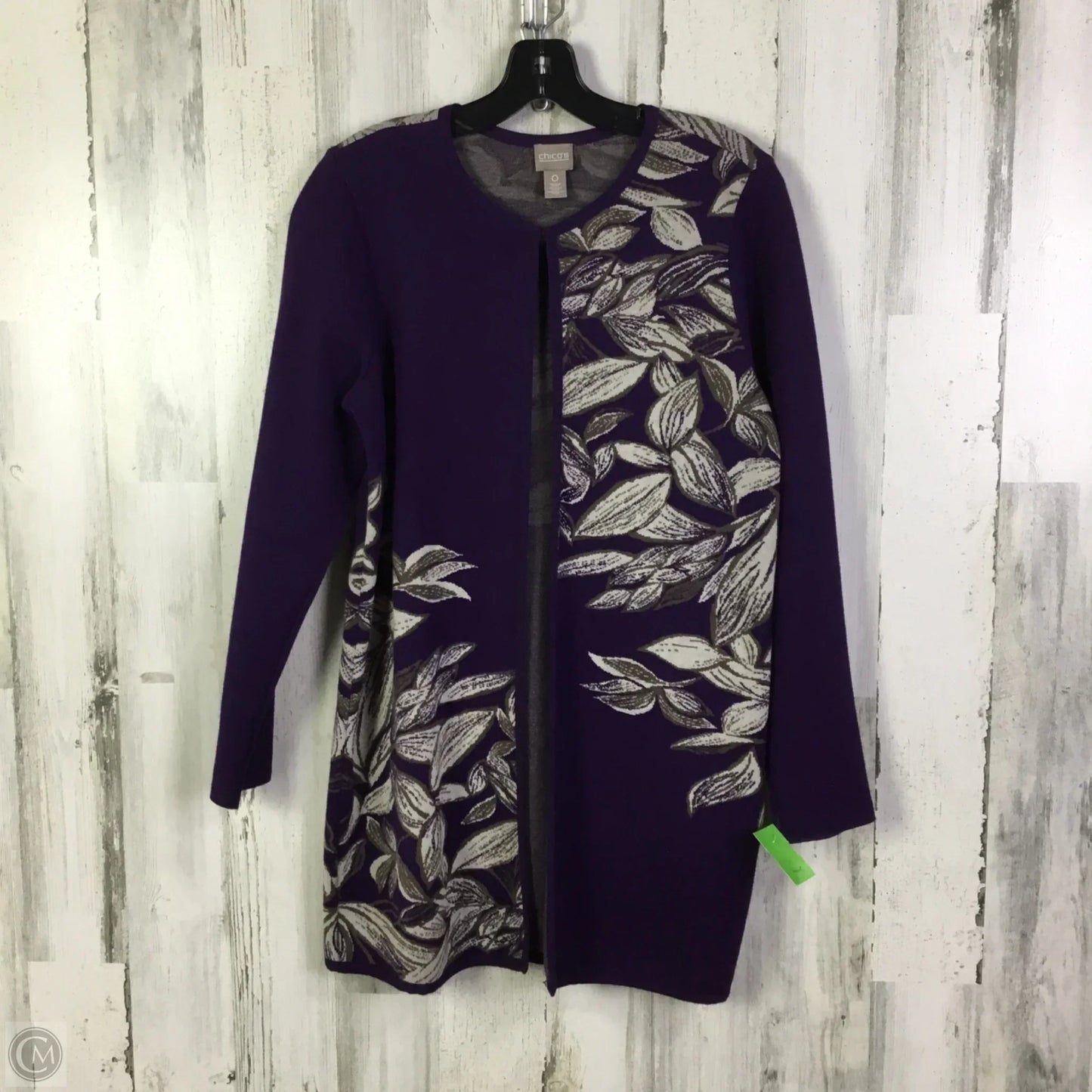 Sweater Cardigan By Chicos In Purple, Size: S