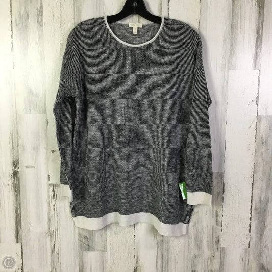 Top Long Sleeve By Eileen Fisher In Black & White, Size: S