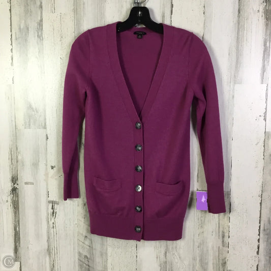 Cardigan By Ann Taylor In Purple, Size: XS