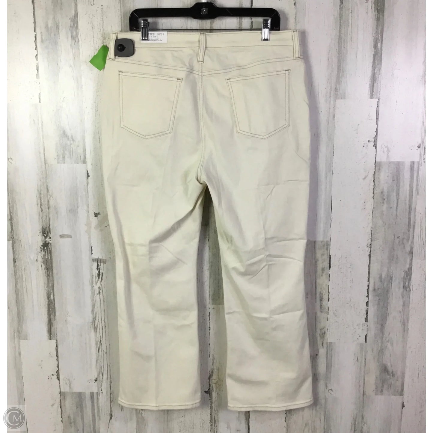 Jeans Flared By Chicos In Cream, Size: 12