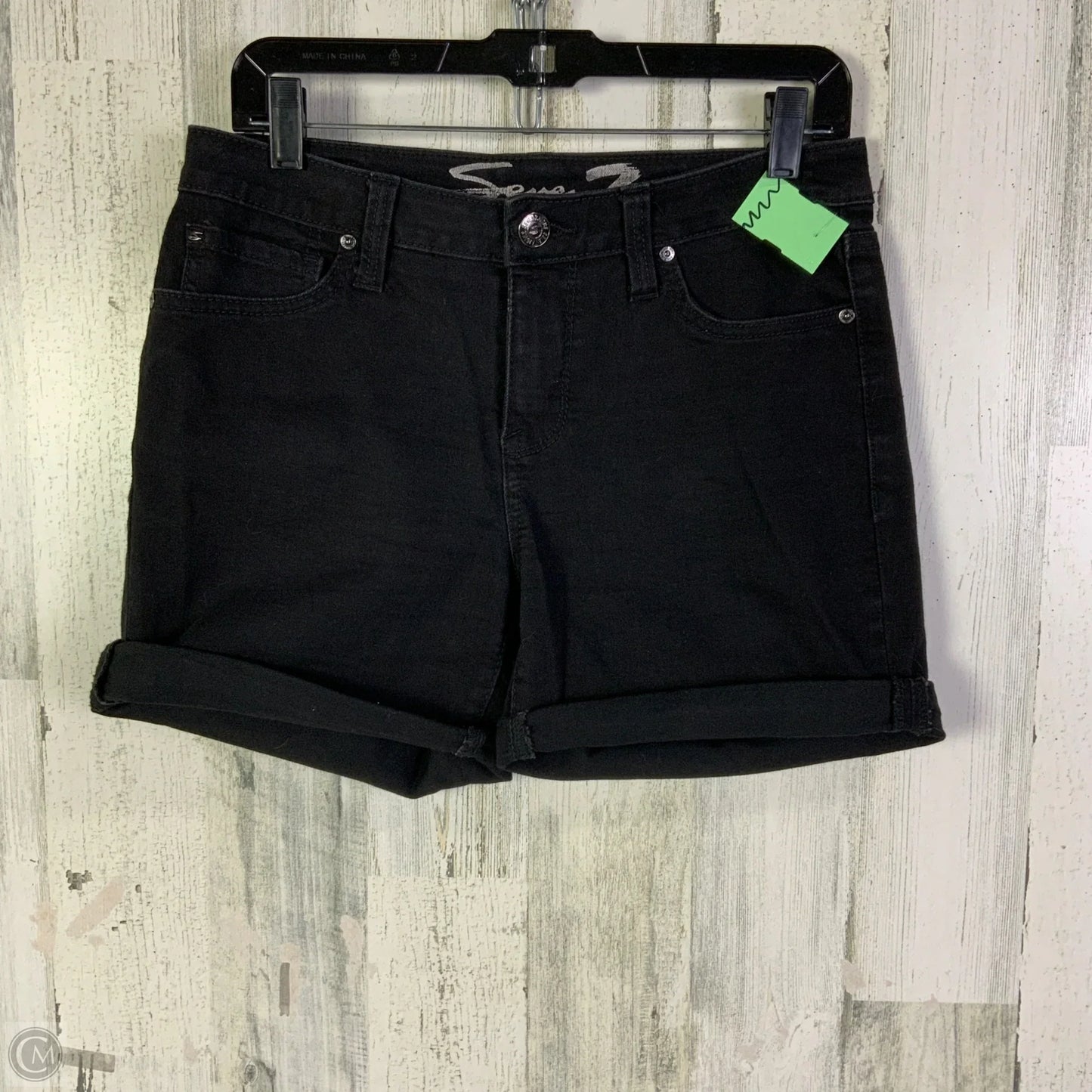 Shorts By Seven 7 In Black Denim, Size: 4