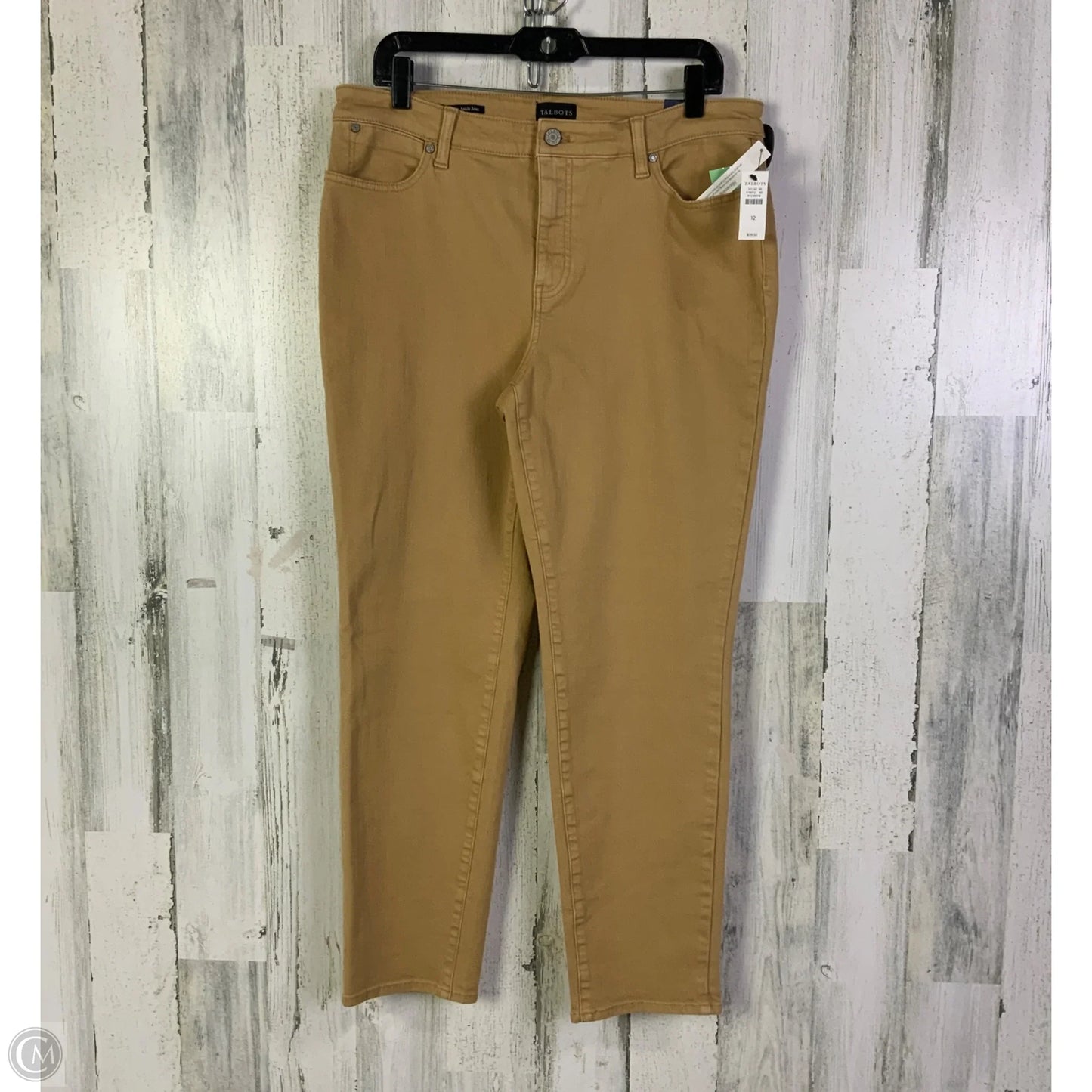 Jeans Straight By Talbots In Tan, Size: 12