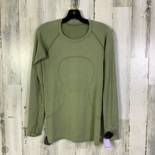Athletic Top Long Sleeve Crewneck By Lululemon In Green, Size: 6