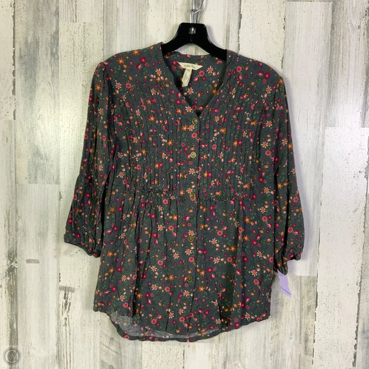 Top 3/4 Sleeve By Matilda Jane In Grey & Pink, Size: S