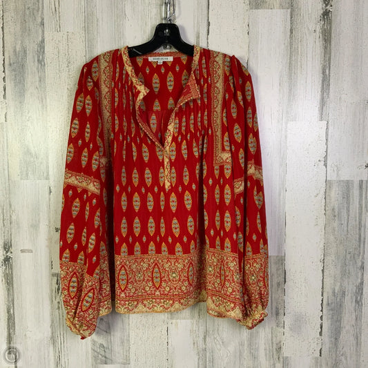 Blouse Long Sleeve By Rose And Olive In Orange, Size: L