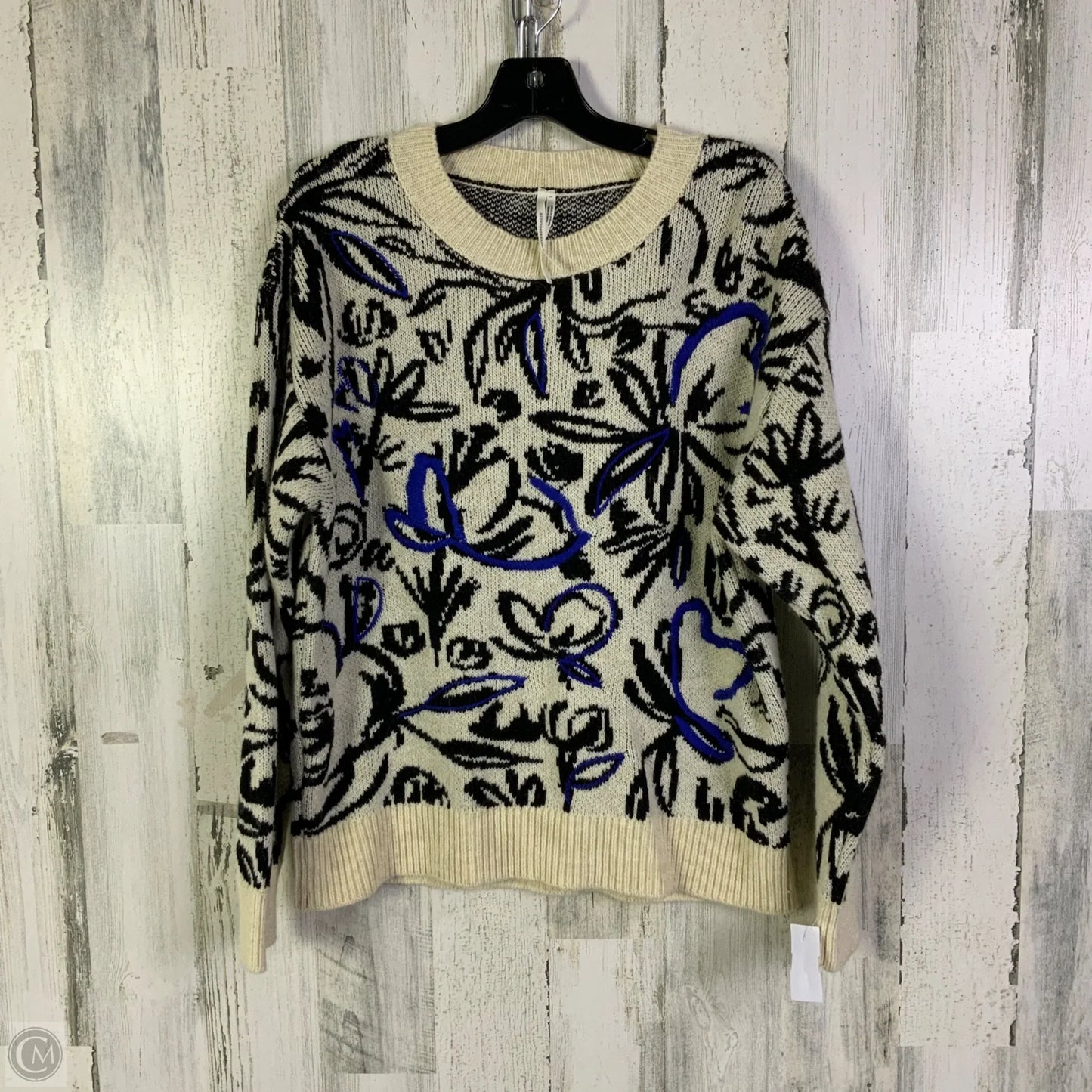 Sweater By Anthropologie In Black & Tan, Size: M