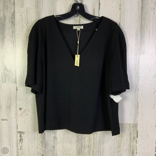 Top Short Sleeve By Max Studio In Black, Size: Xl