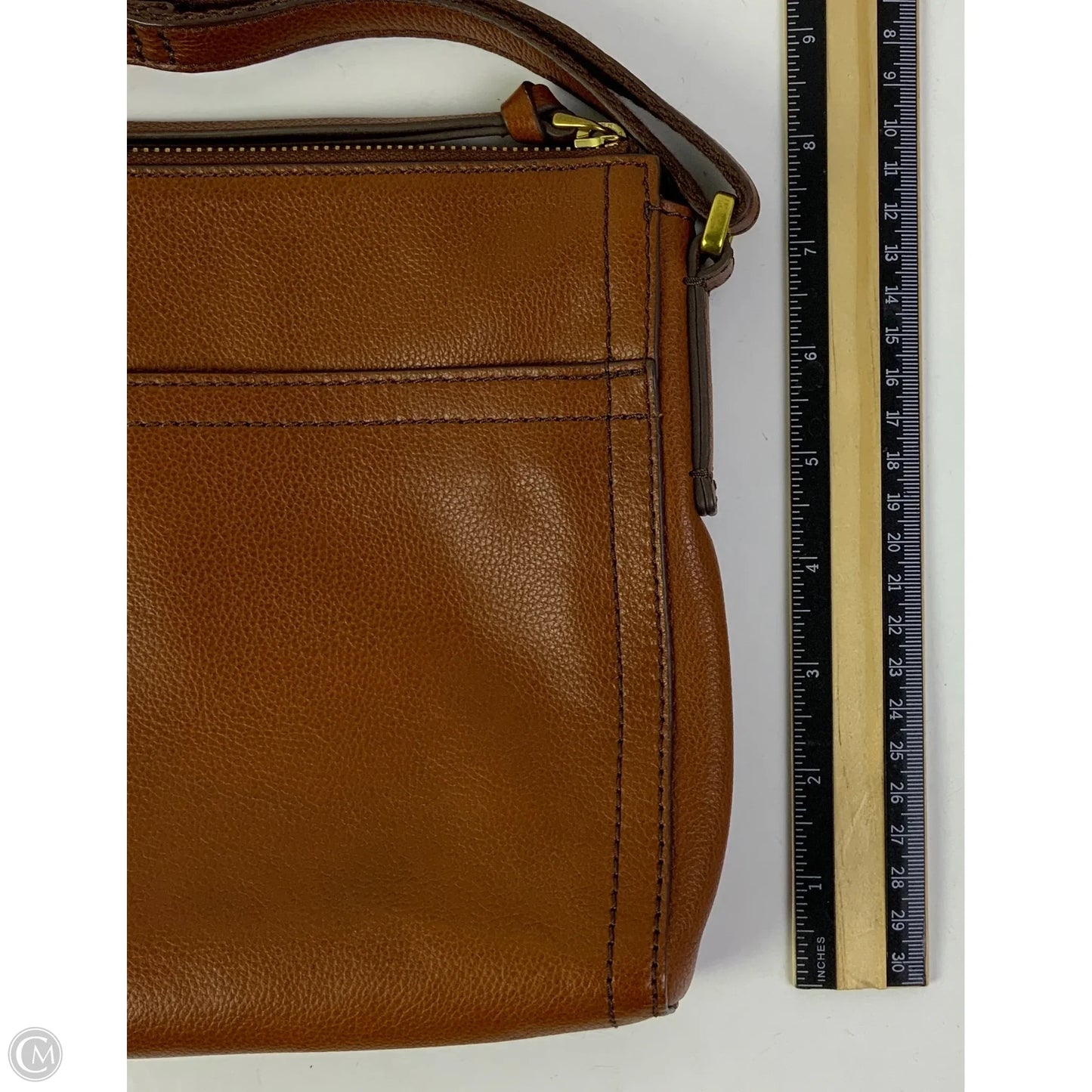 Crossbody Leather By Fossil, Size: Small