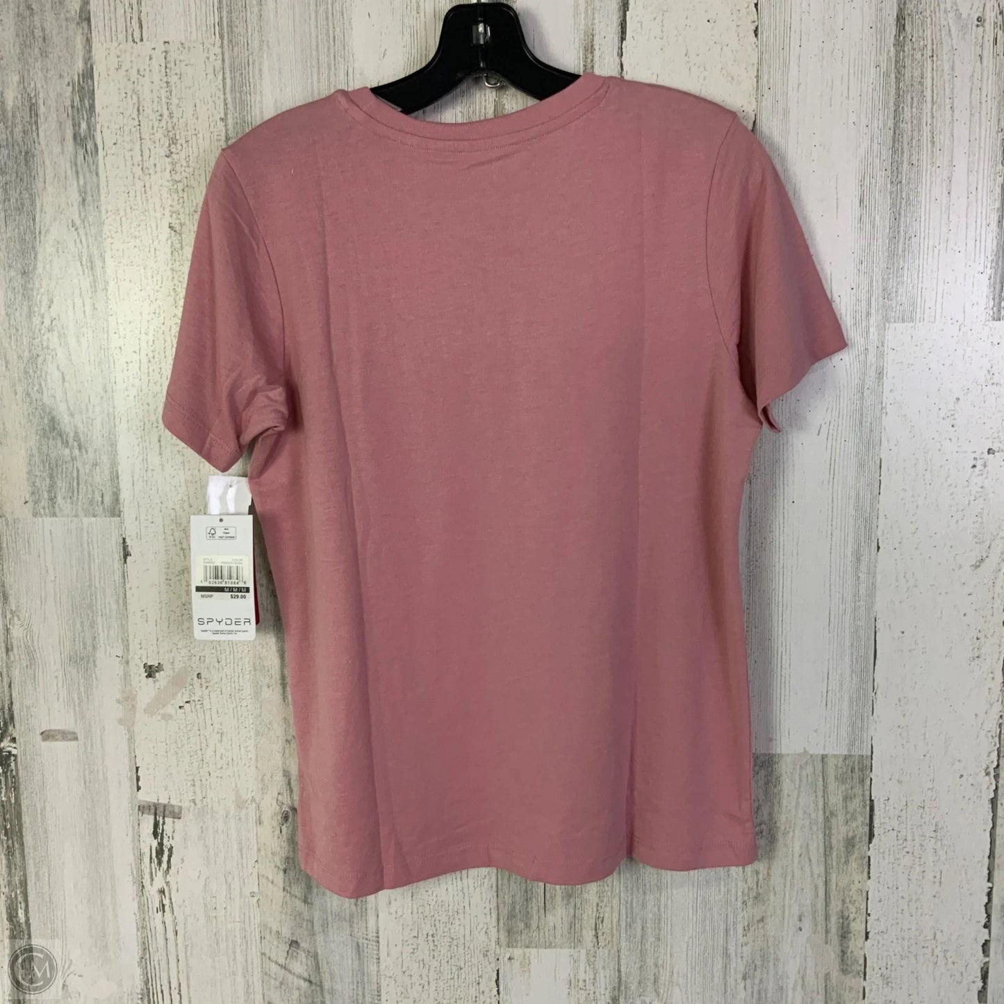 Athletic Top Short Sleeve By Spyder In Pink, Size: M