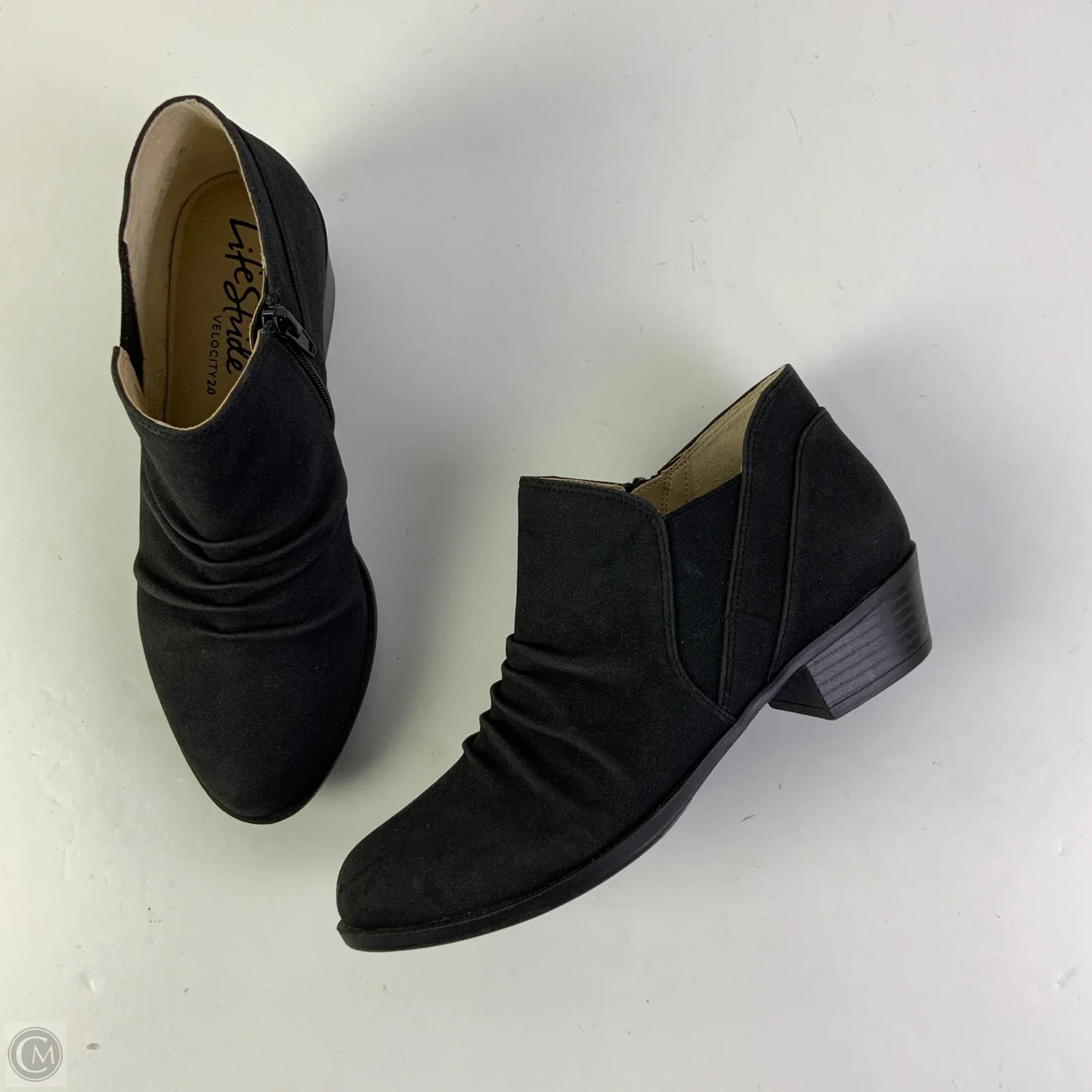 Boots Ankle Flats By Life Stride In Black, Size: 7.5