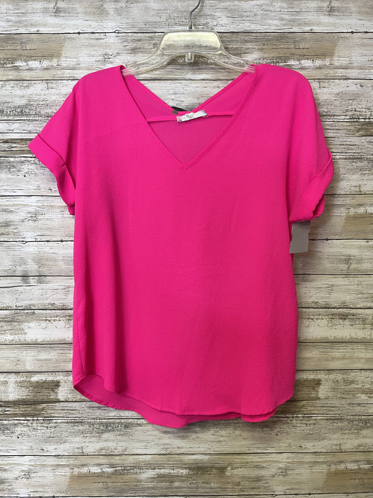 Top Ss Basic By Pink Rose In Pink, Size:L
