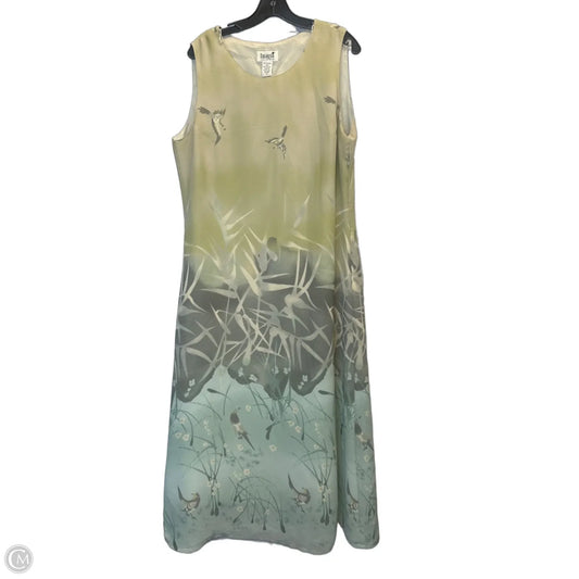 Dress Casual Maxi By Imagio In Green & Grey, Size: 12