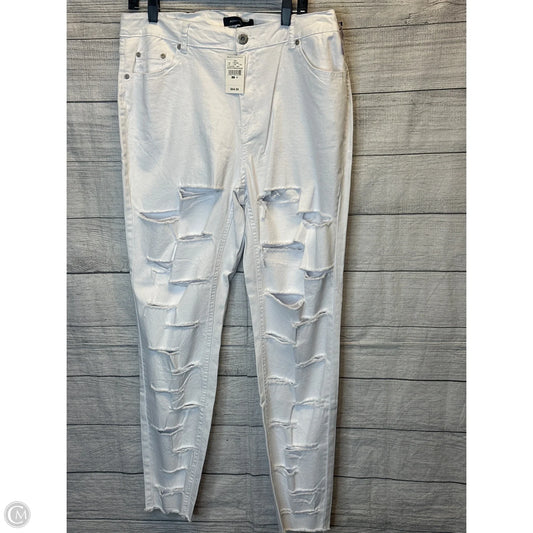 Jeans Straight By Ashley Stewart In White, Size: 18