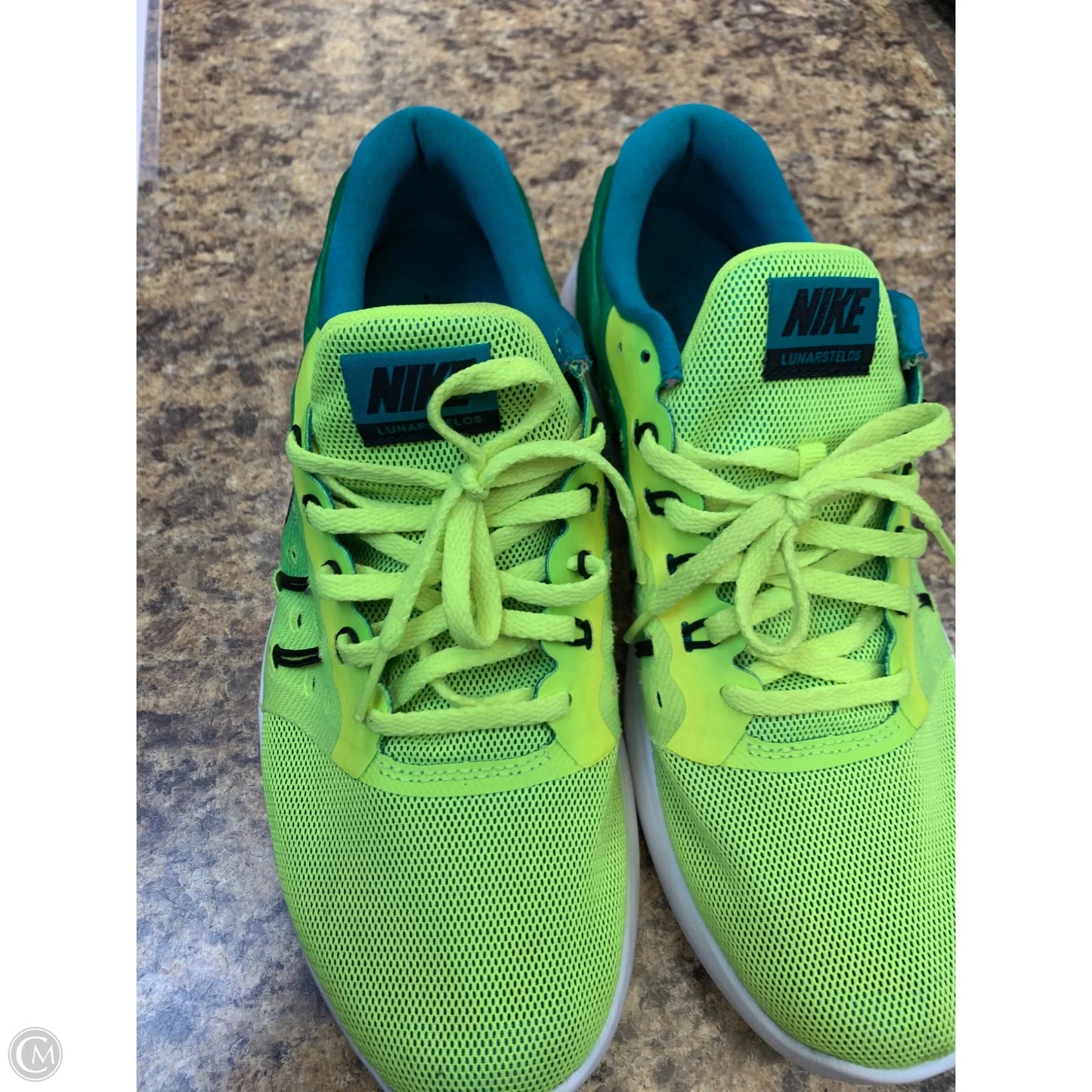 Shoes Athletic By Nike In Green & Yellow, Size: 8.5