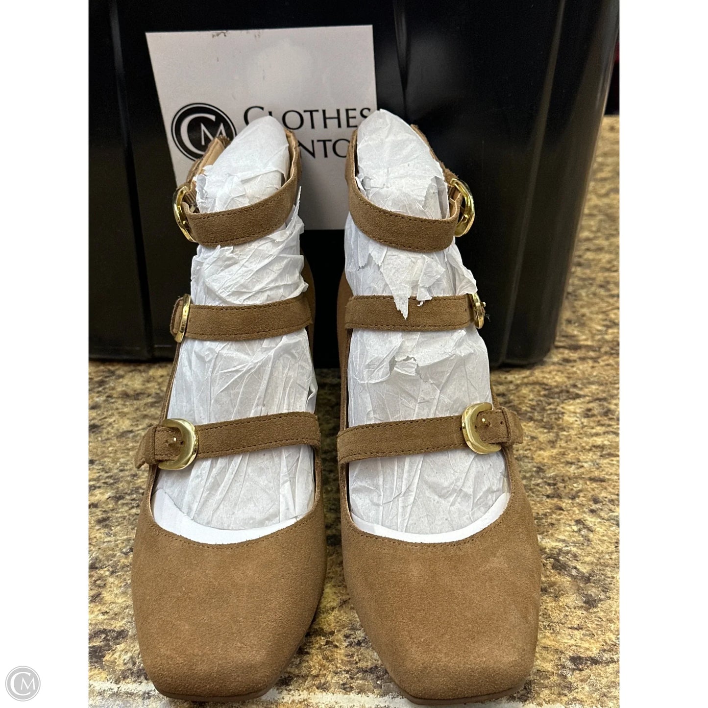 Shoes Heels Block By Crown Vintage In Tan, Size: 8.5