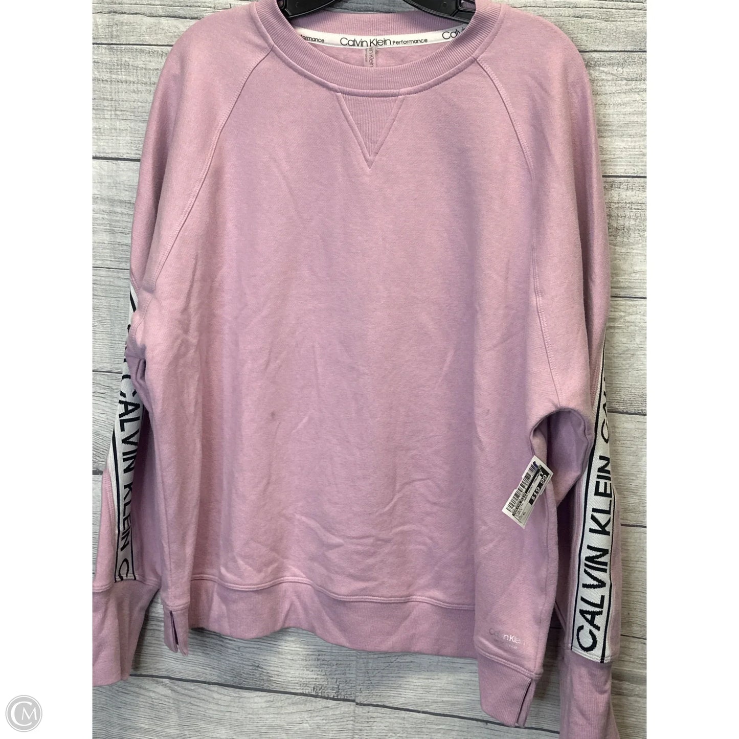 Athletic Sweatshirt Crewneck By Calvin Klein In Purple, Size: Xl