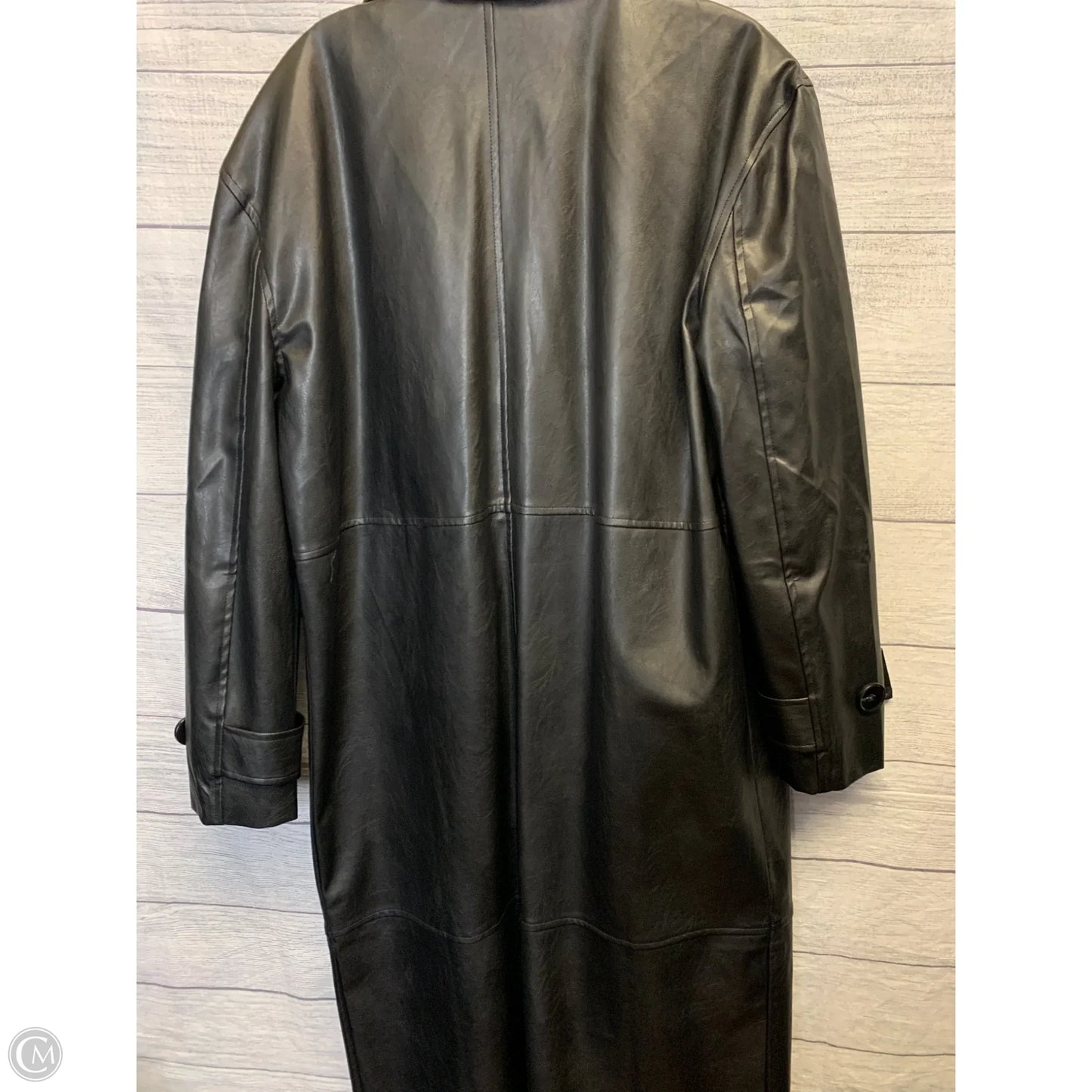 Coat Trench Coat By Fashion Nova In Black, Size: M