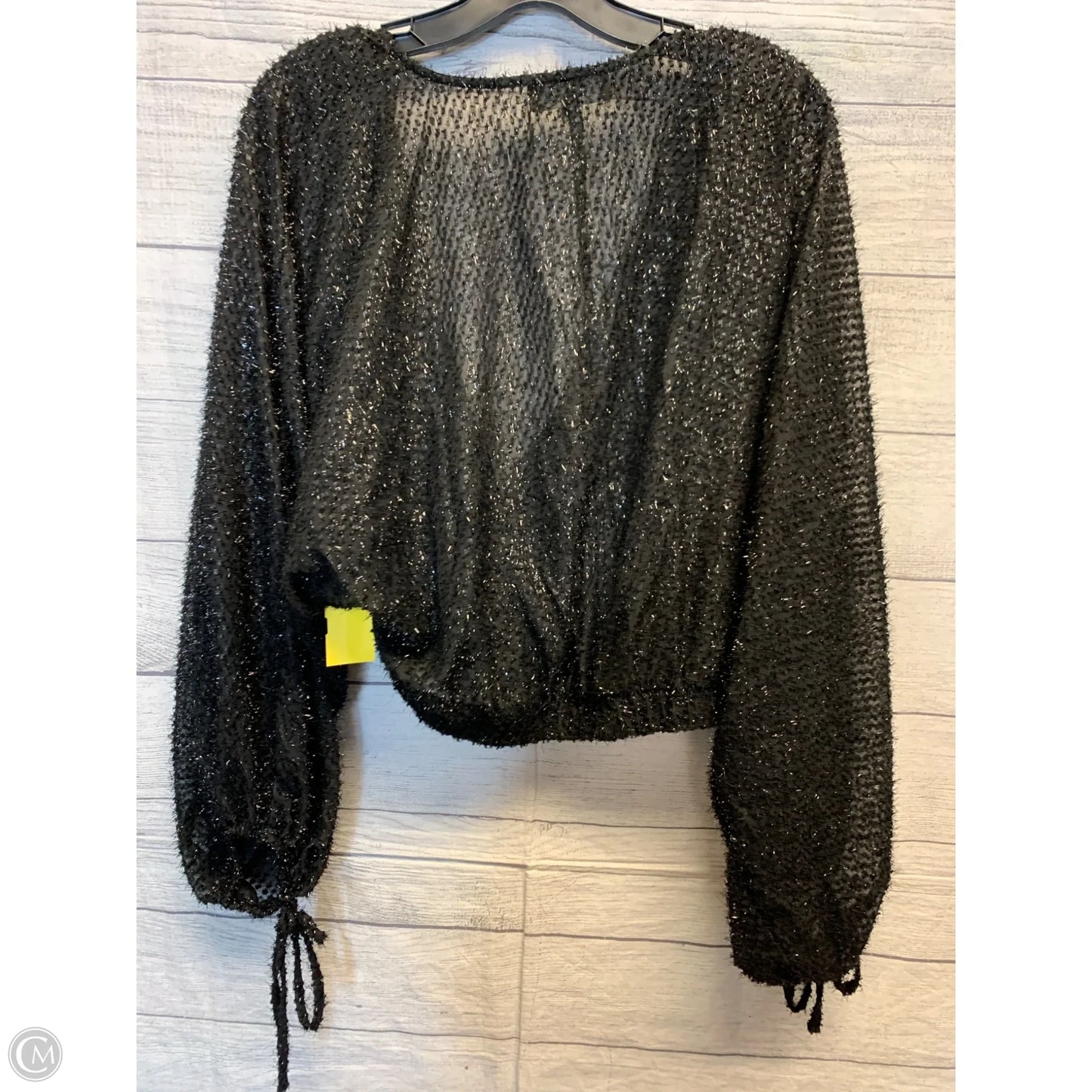 Blouse Long Sleeve By Lulus In Black, Size: L