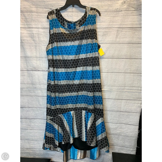 Dress Casual Maxi By Cmf In Blue & Tan, Size: 3x