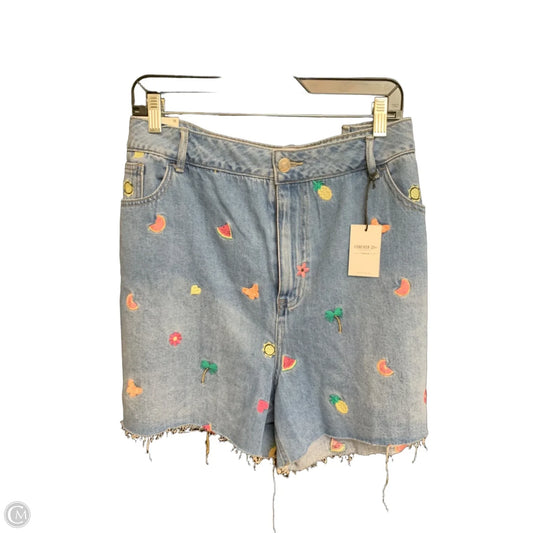 Shorts By Forever 21 In Blue Denim, Size: 18
