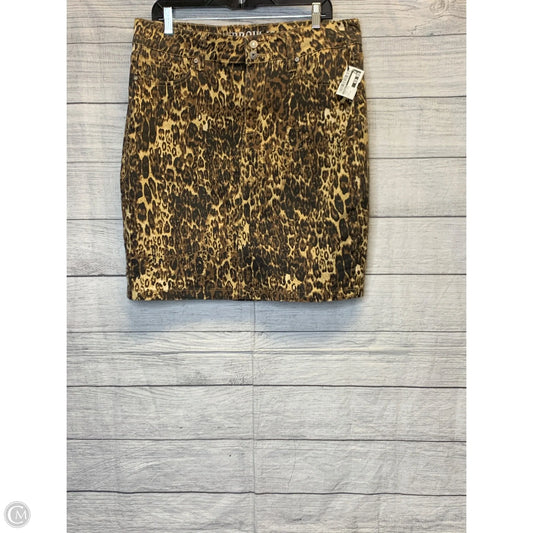 Skirt Midi By Hydraulic In Animal Print, Size: 14