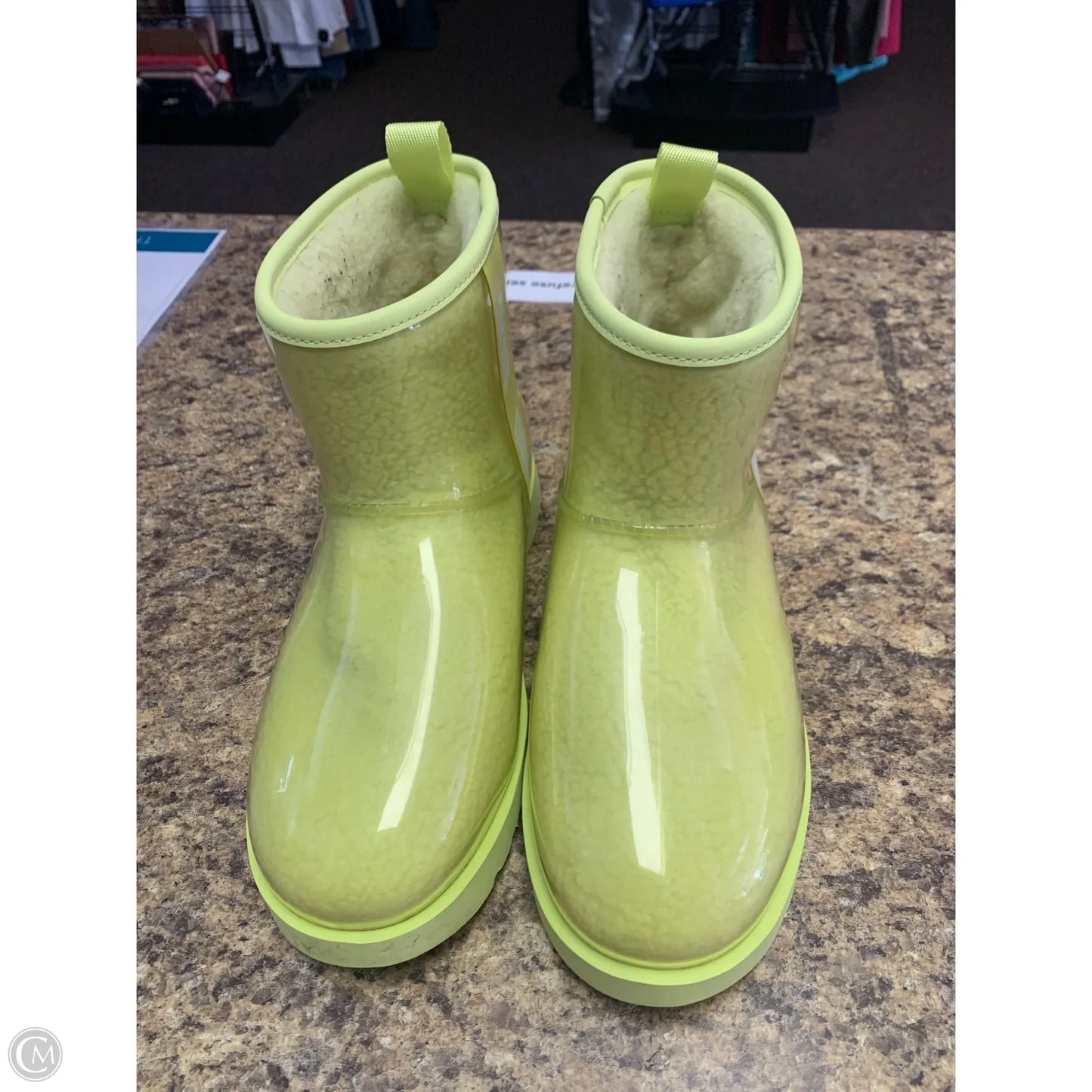 Boots Designer By Ugg In Yellow, Size: 10