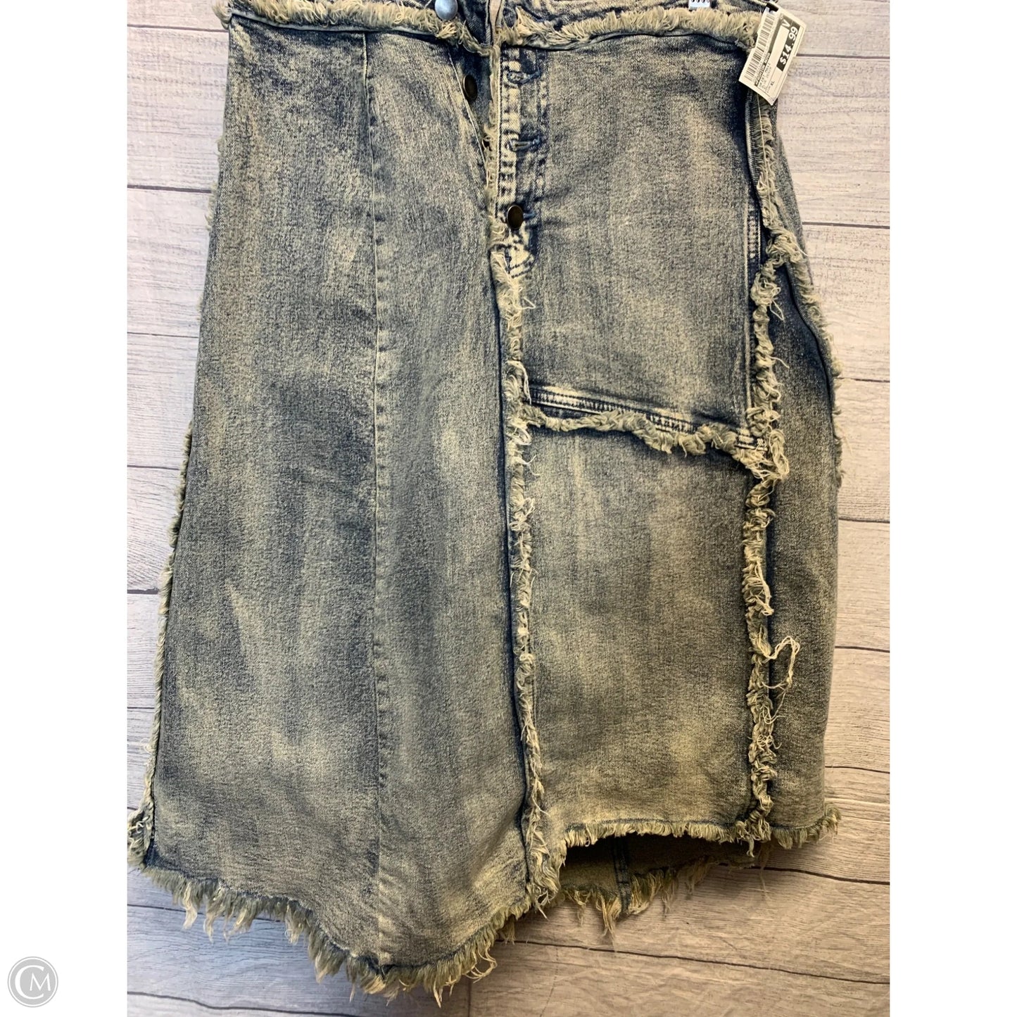 Skirt Maxi By Fashion Nova In Blue Denim, Size: Xl