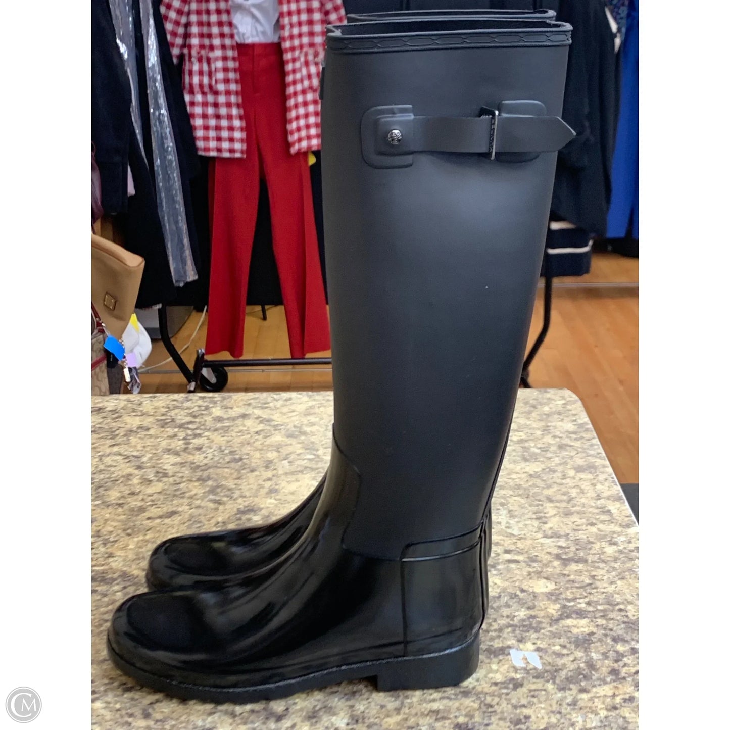 Boots Rain By Hunter In Black, Size: 8