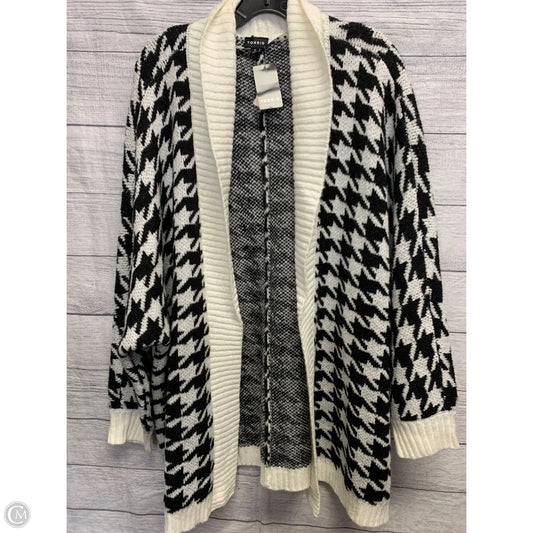 Sweater Cardigan By Torrid In Black & White, Size: 3x
