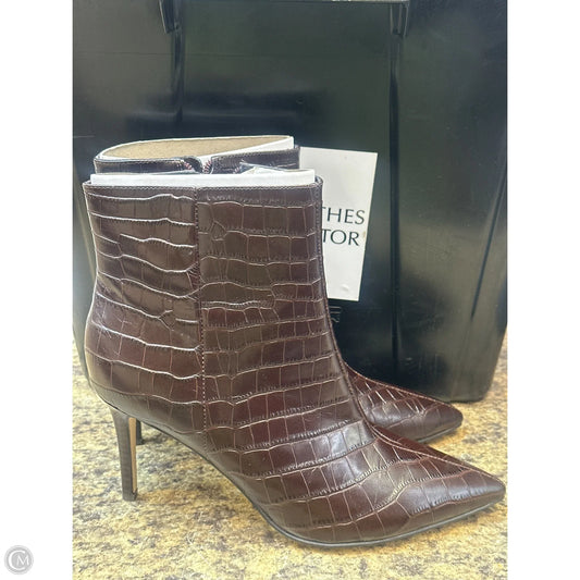 Boots Mid-calf Heels By Nine West In Brown, Size: 8.5