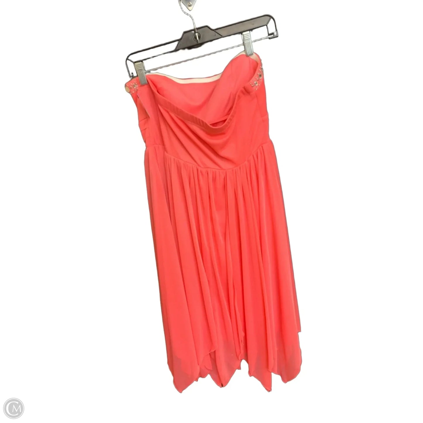 Dress Party Short By Sequin Hearts In Coral, Size: L