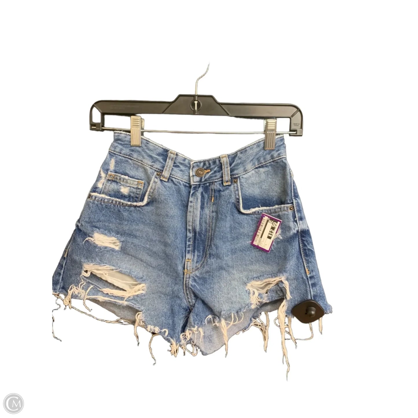 Shorts By Bershka In Blue Denim, Size: S
