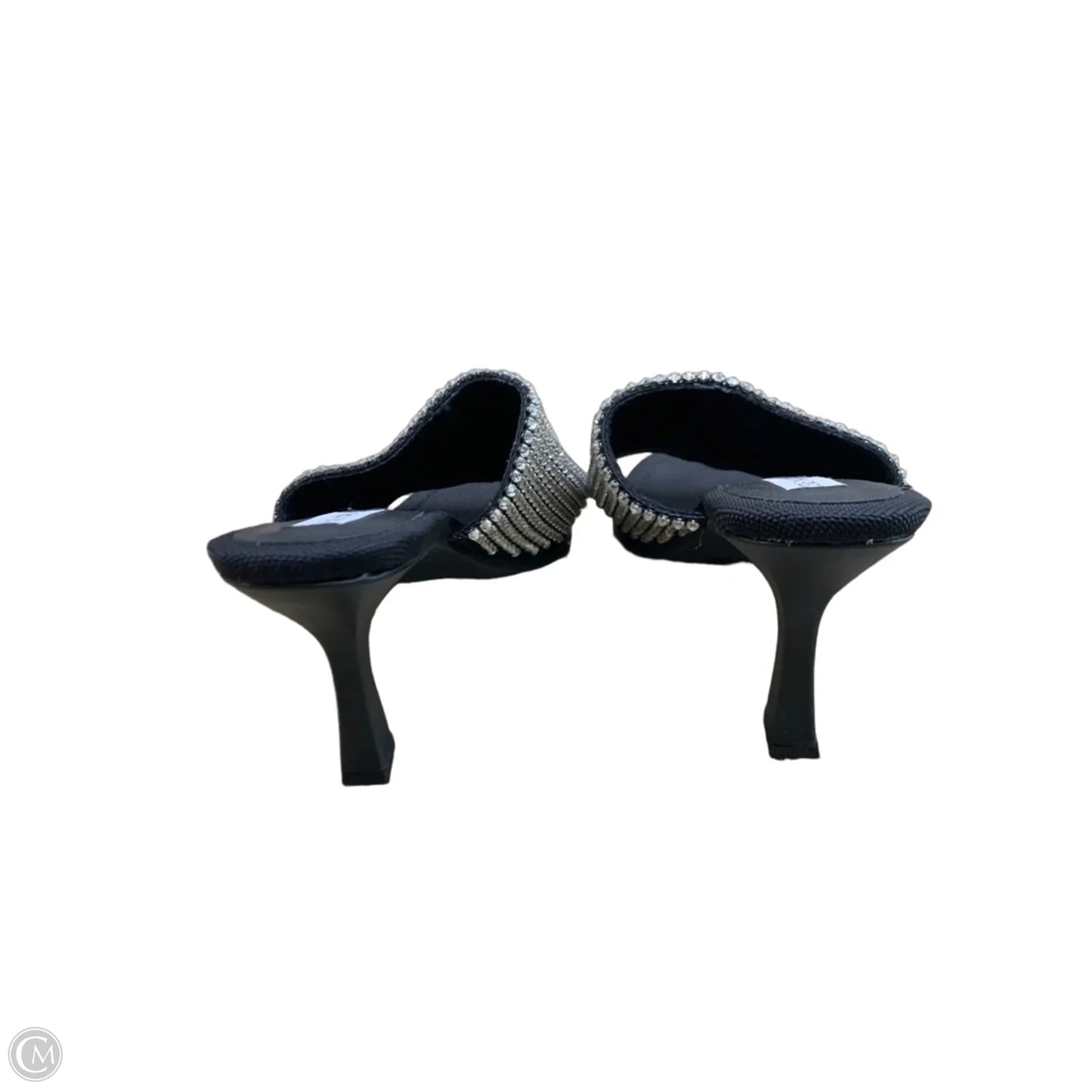 Shoes Heels Stiletto By Steve Madden In Black & Silver, Size: 11