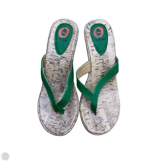 Shoes Heels Wedge By Clothes Mentor In Green, Size: 8.5
