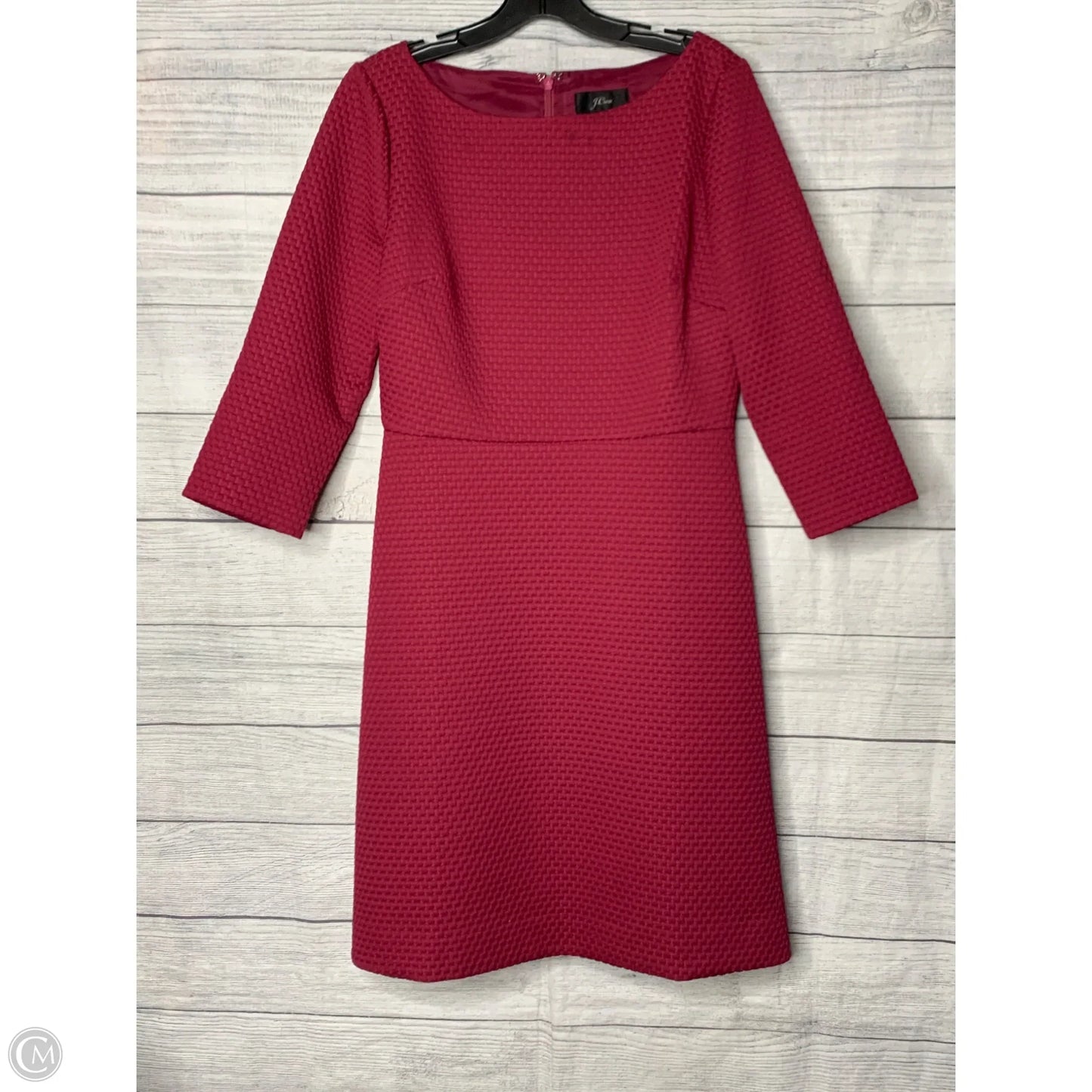 Dress Casual Midi By J. Crew In Maroon, Size: 10