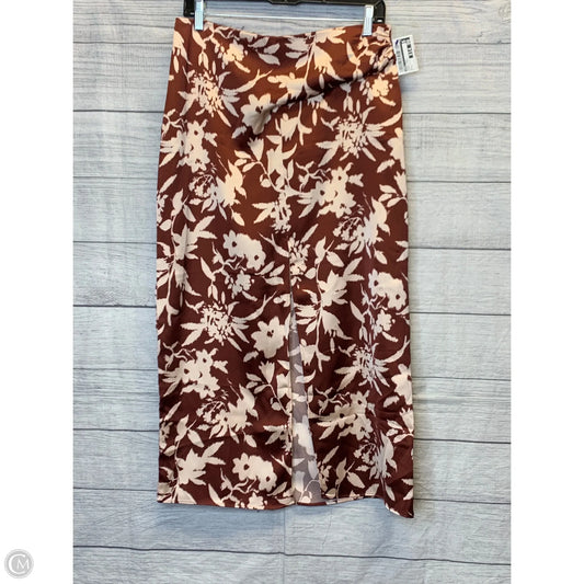 Skirt Maxi By Zara In Brown & Cream, Size: L