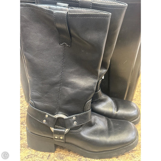 Boots Mid-calf Heels By Forever 21 In Black, Size: 8