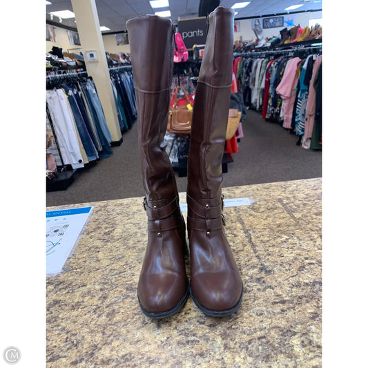 Boots Knee Flats By Arizona In Brown, Size: 8