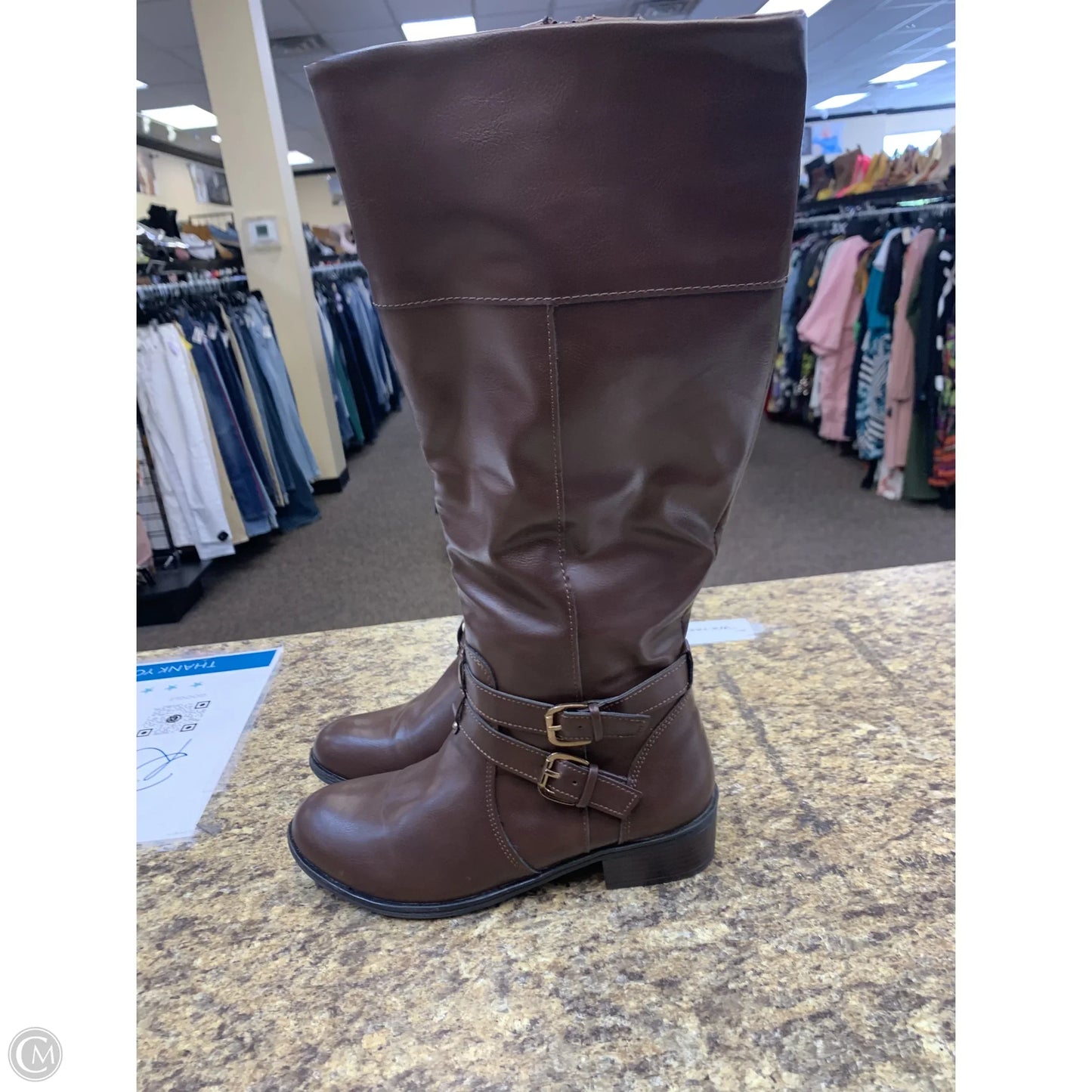 Boots Knee Flats By Arizona In Brown, Size: 8