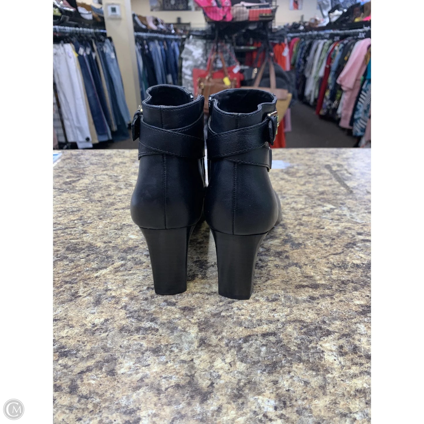 Boots Ankle Heels By Ralph Lauren In Black, Size: 9