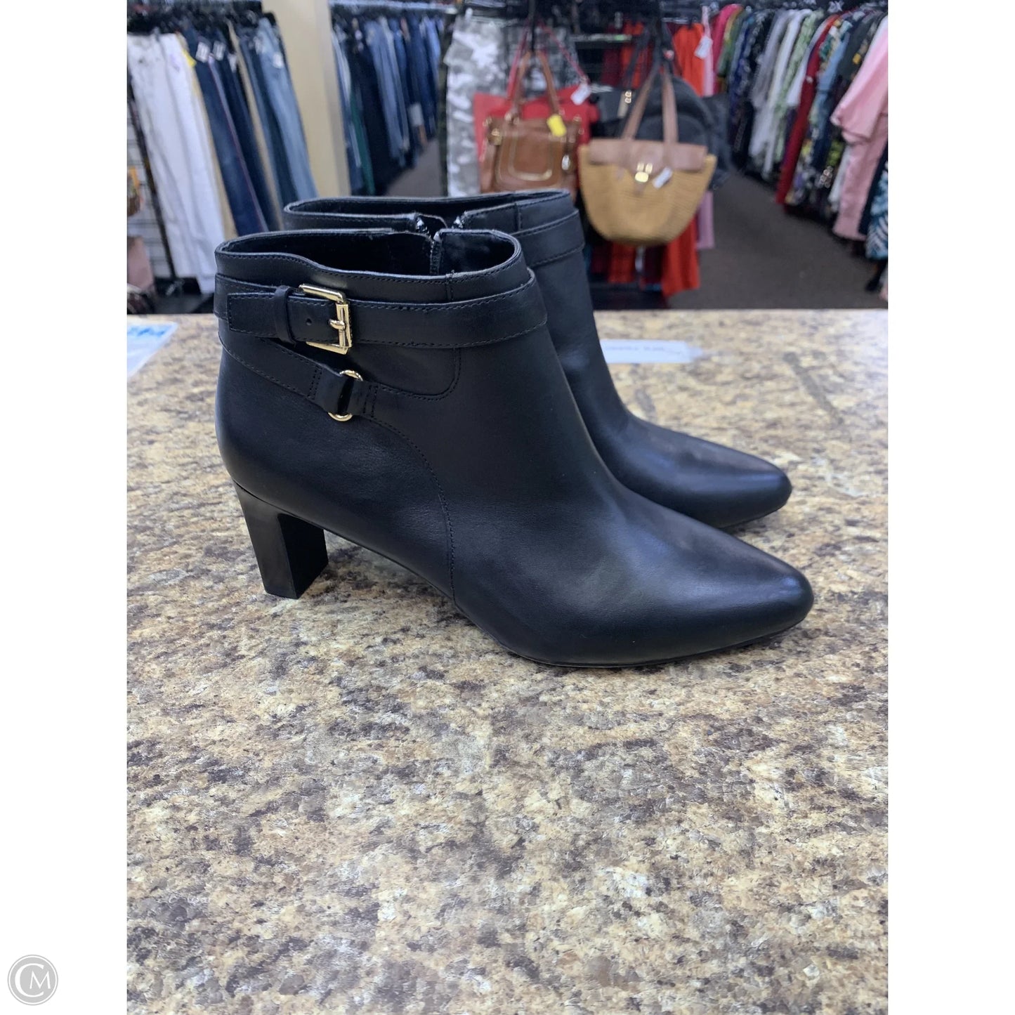 Boots Ankle Heels By Ralph Lauren In Black, Size: 9