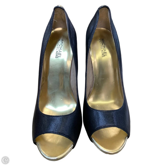 Shoes Heels Stiletto By Michael By Michael Kors In Black & Gold, Size: 9