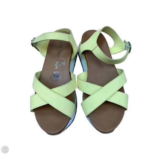 Sandals Flats By Me Too In Yellow, Size: