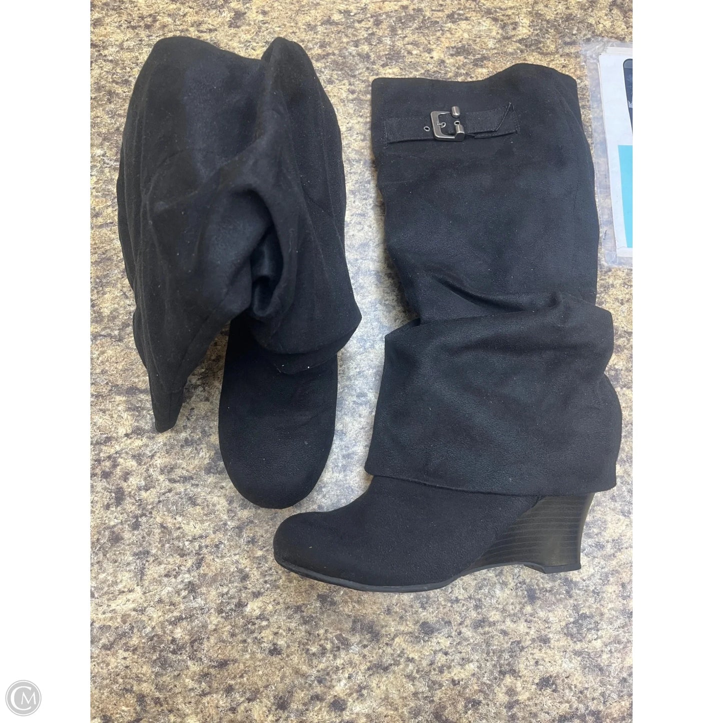 Boots Knee Heels By Unionbay In Black, Size: 7.5